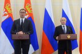 ВУЧИЌ БИРА МЕЃУ ЗАПАД И РУСИЈА: „Санкциите значат дека Србија влегува во ЕУ и не може да биде политички неутрална“